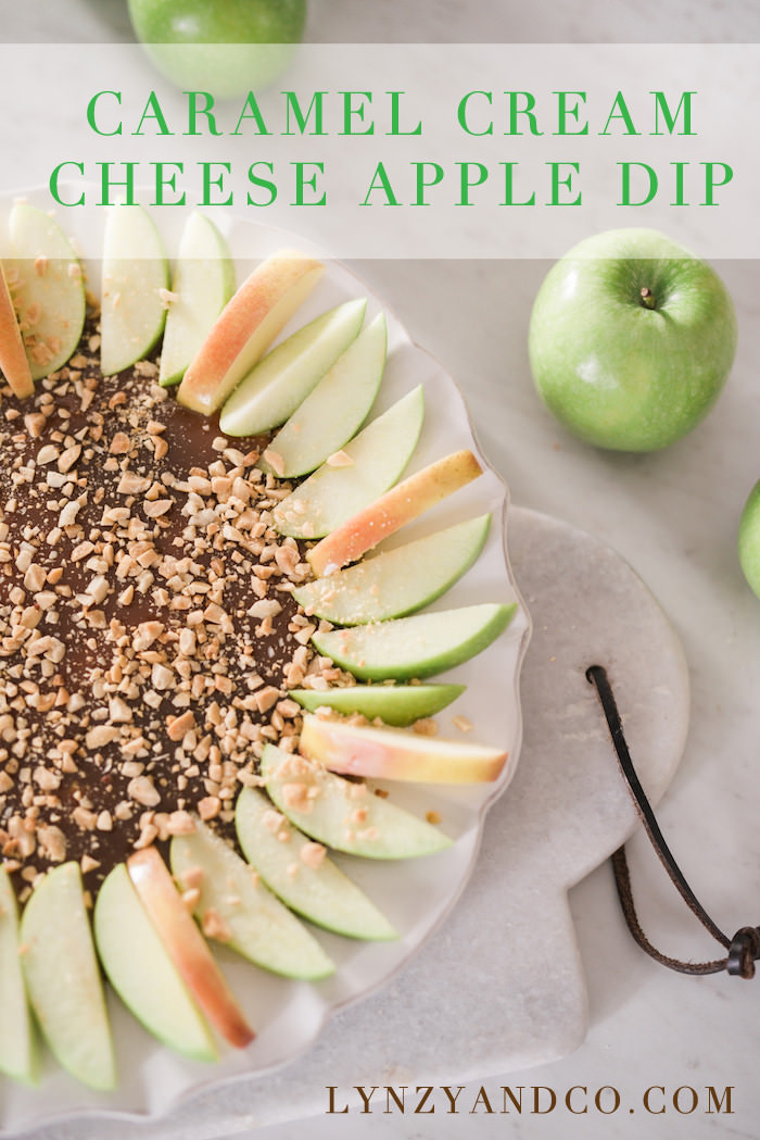 Quick & Easy Caramel Cream Cheese Apple Dip Lynzy & Co.