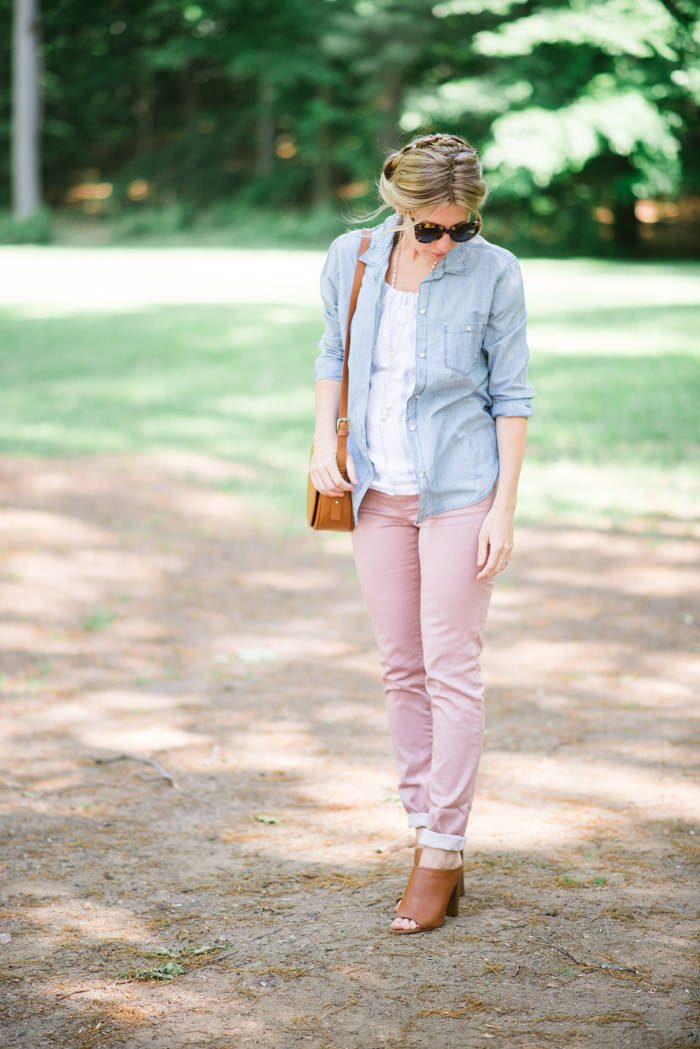 pink blush maternity pants