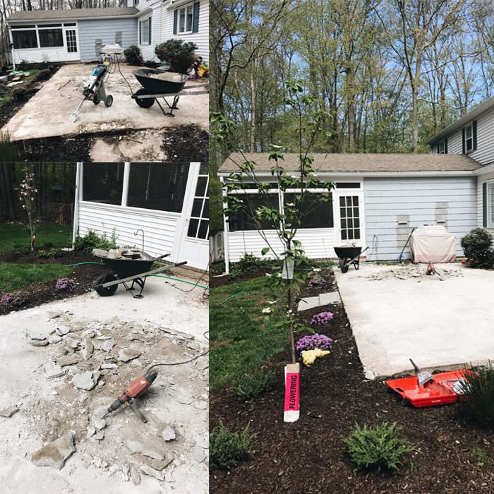 Come check out this Patio update on a budget! You don't need to spend thousands of dollars to update your outdoor space! Here are the before images....