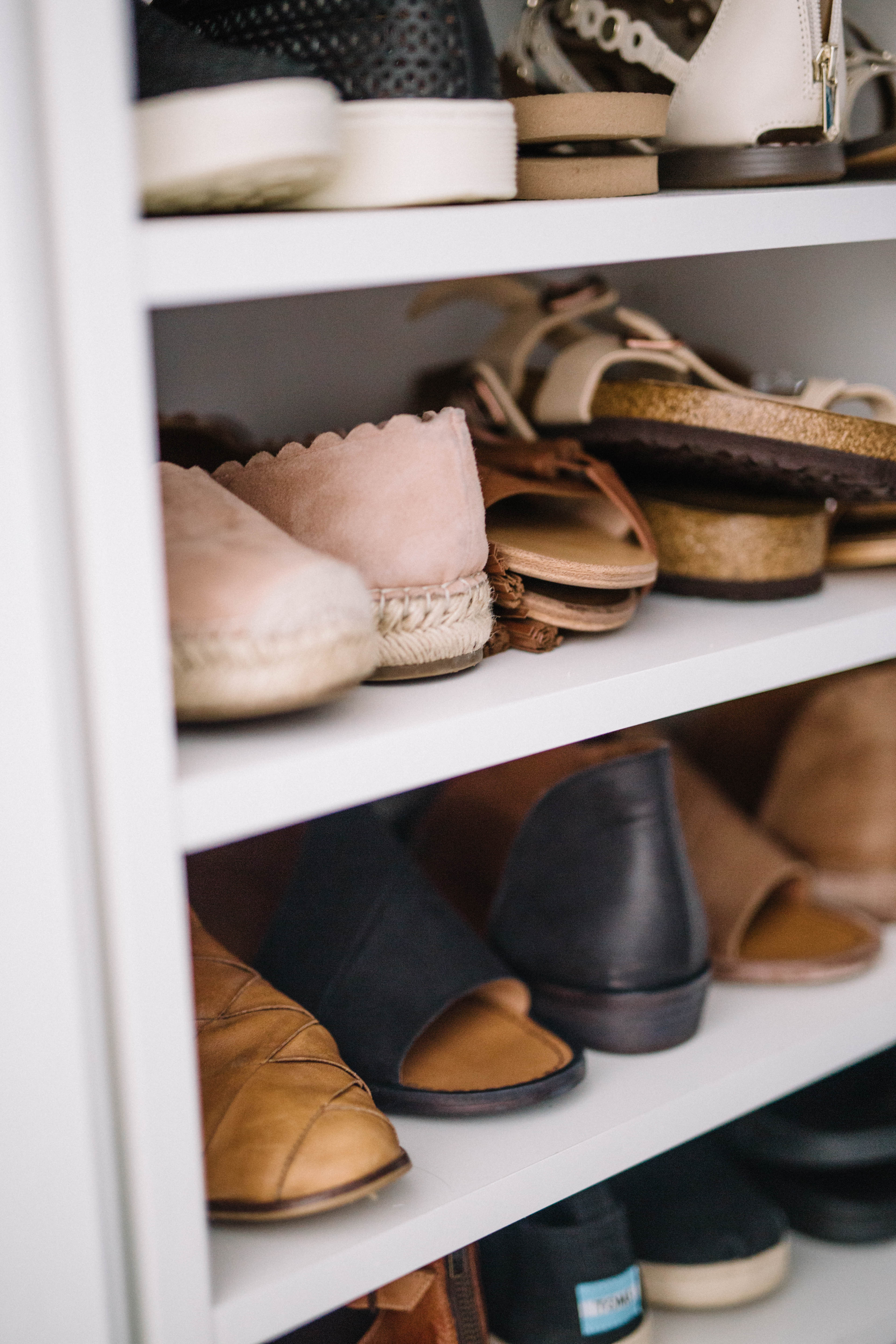 Our master walk-in closet makeover with built in drawers, a great area for shoes and more! 