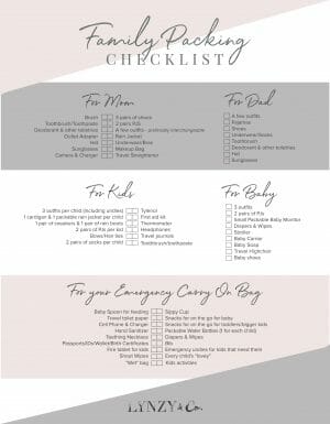 How We Packed for Europe & Printable Family Packing Checklist - Lynzy & Co.
