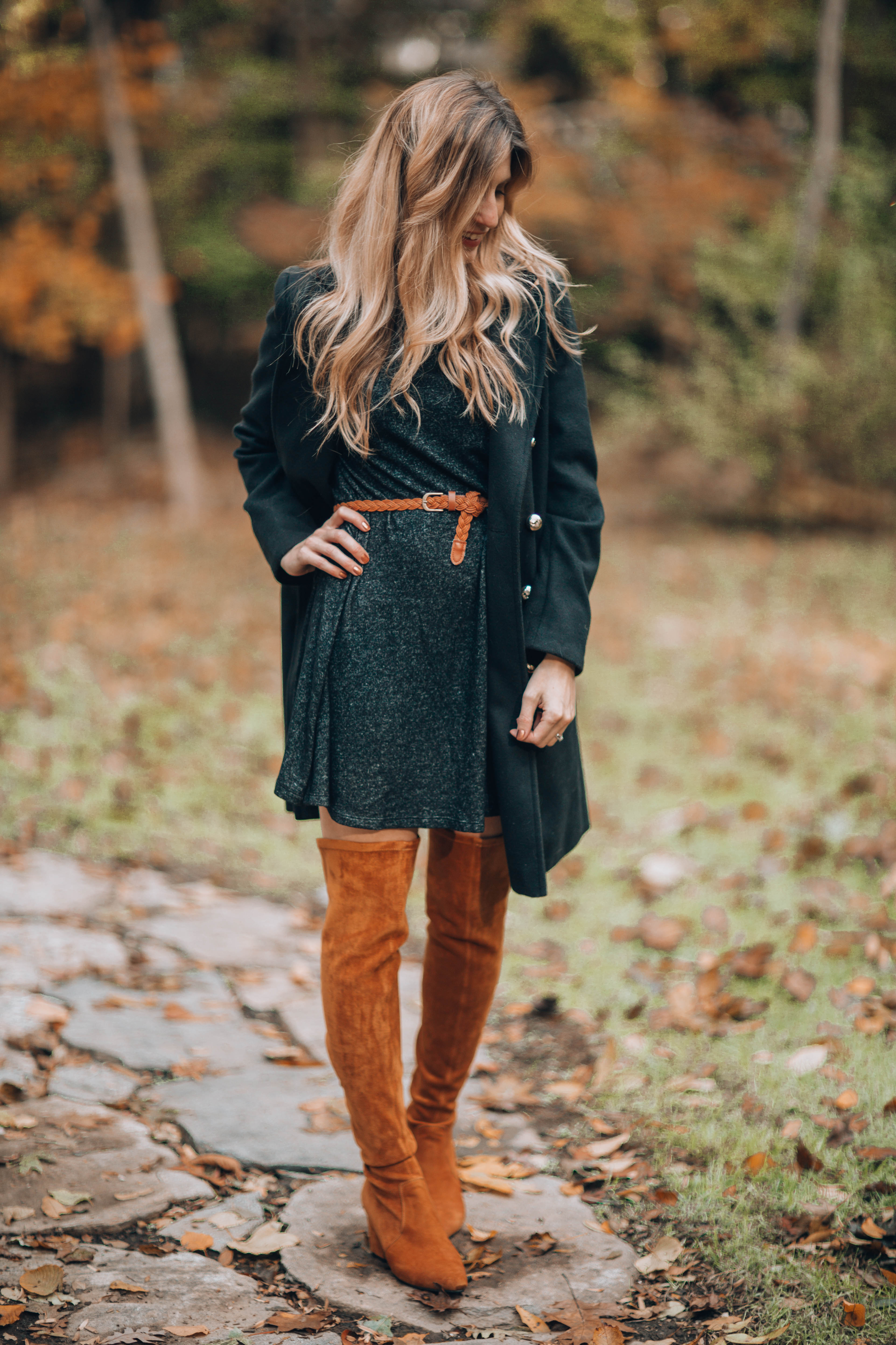 How to Style A Swing Dress 5 Ways | Belt it & add OTK boots!