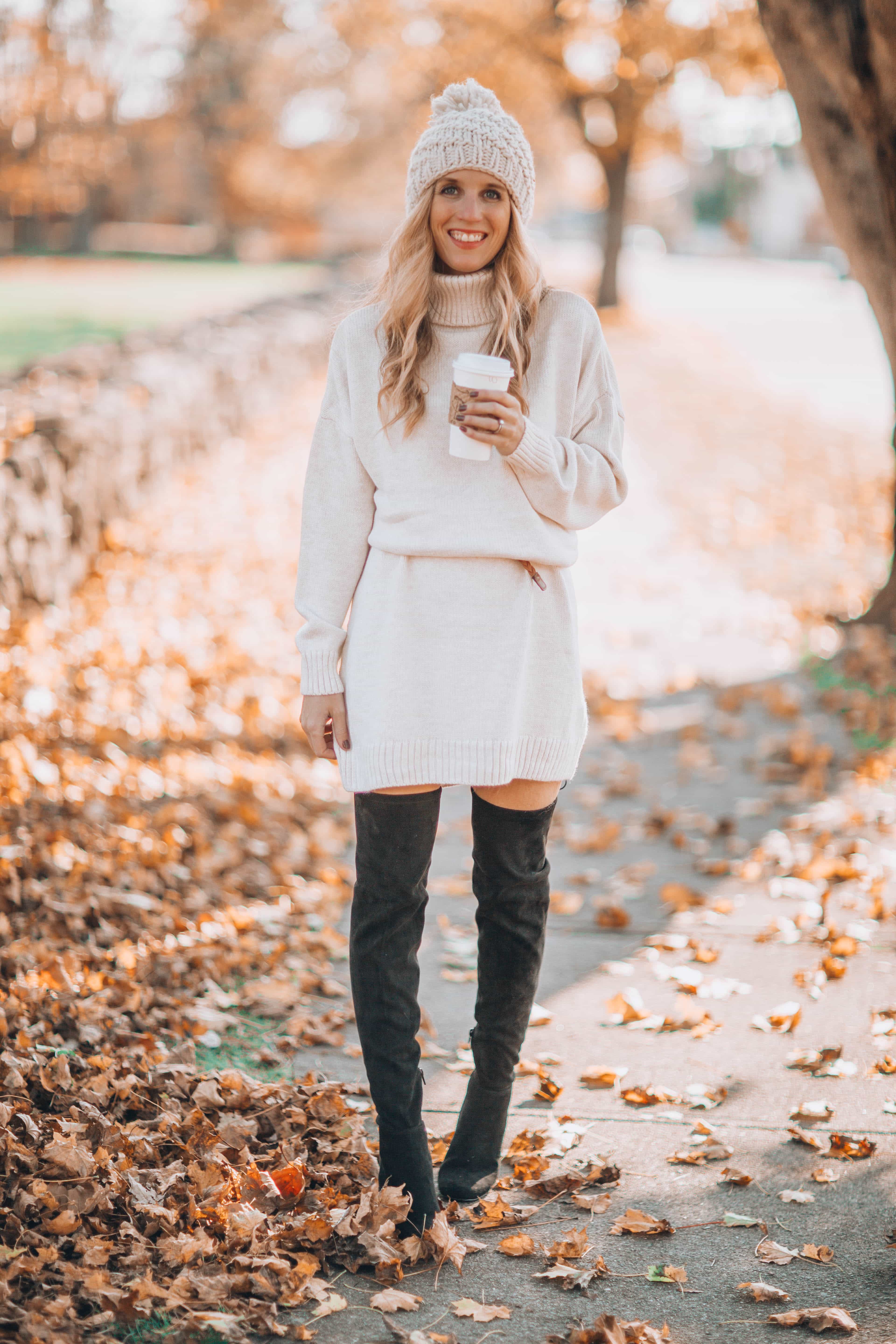 turtleneck sweater dress outfit