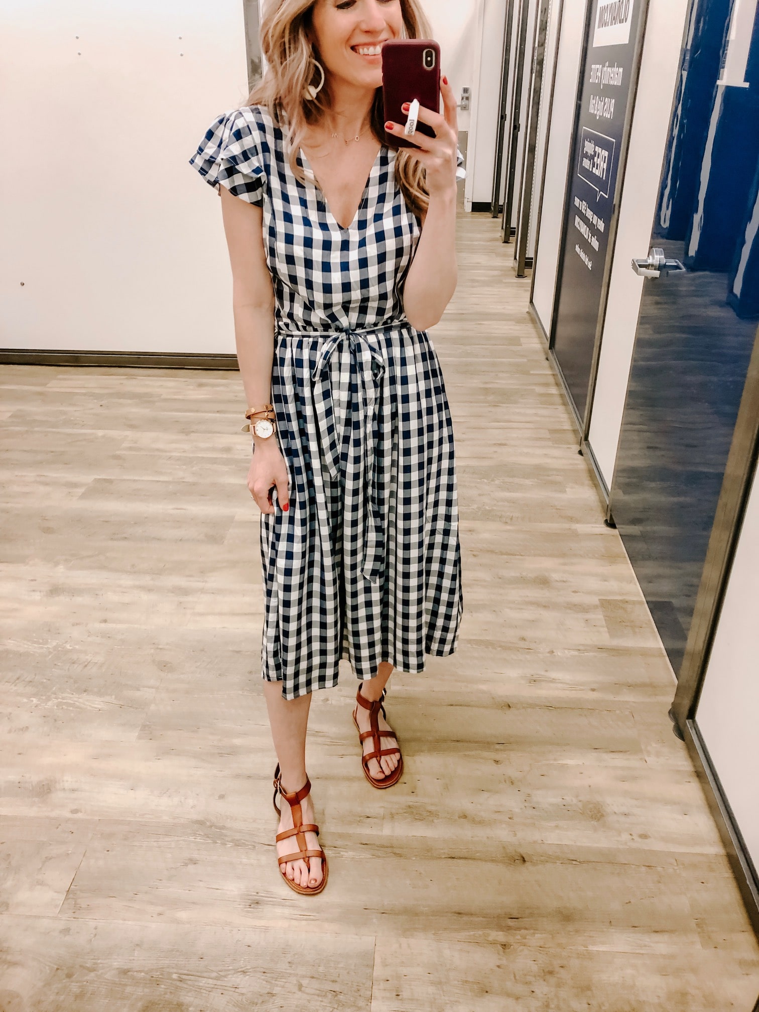 old navy buffalo plaid dress