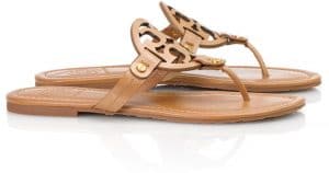 tan patent leather tory burch sandals