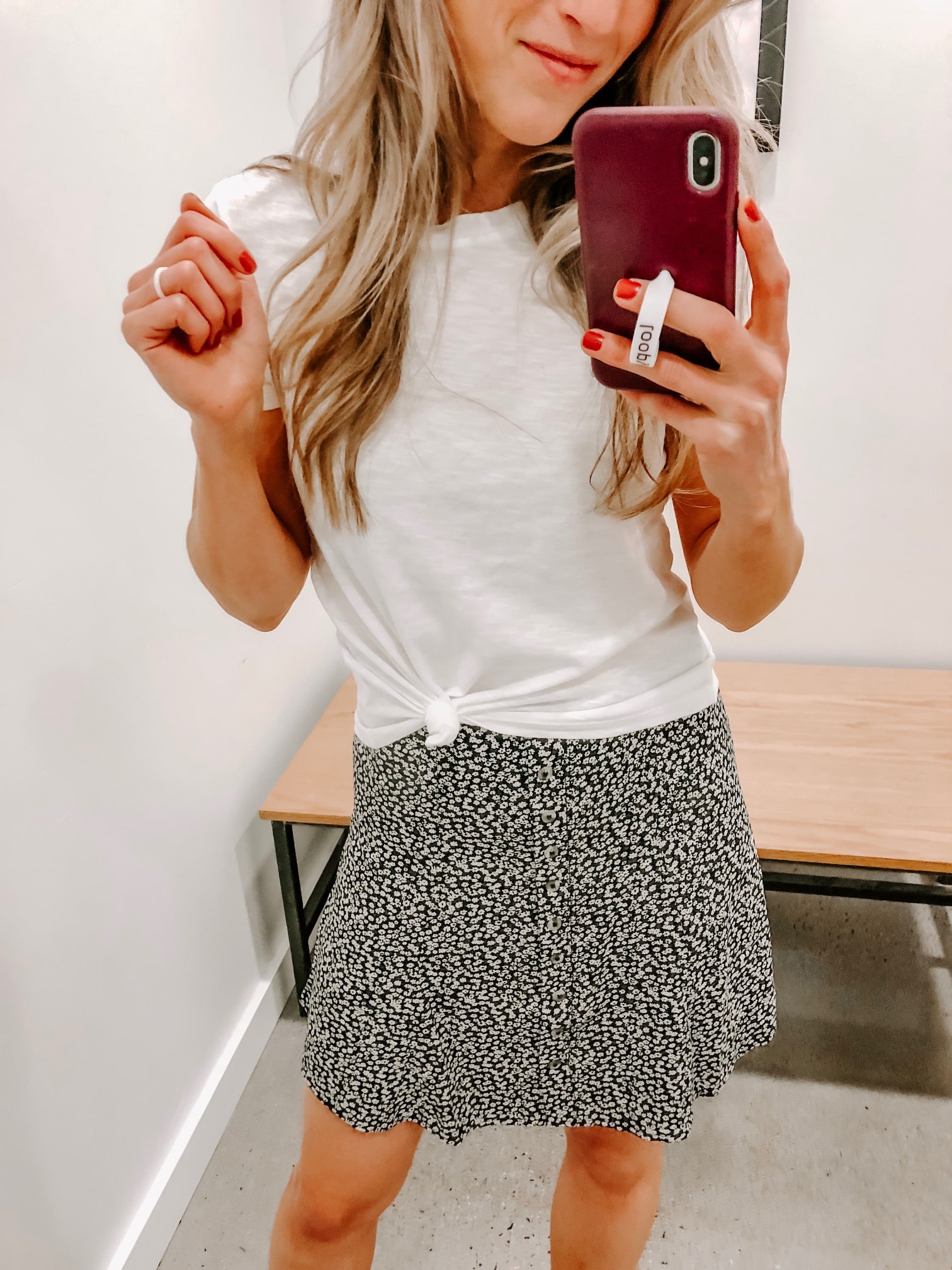 american eagle leopard skirt