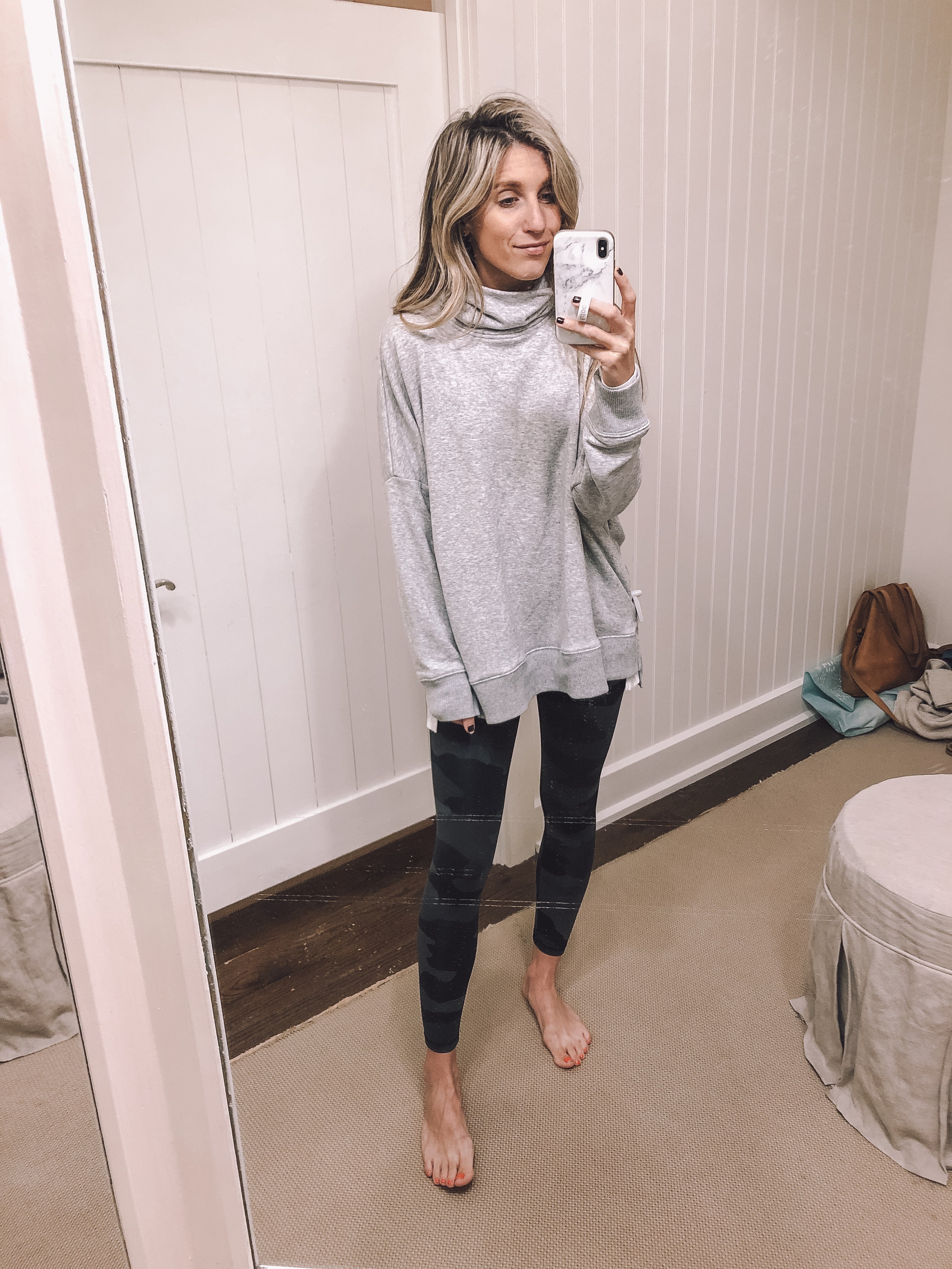 aerie cozy mock neck sweatshirt