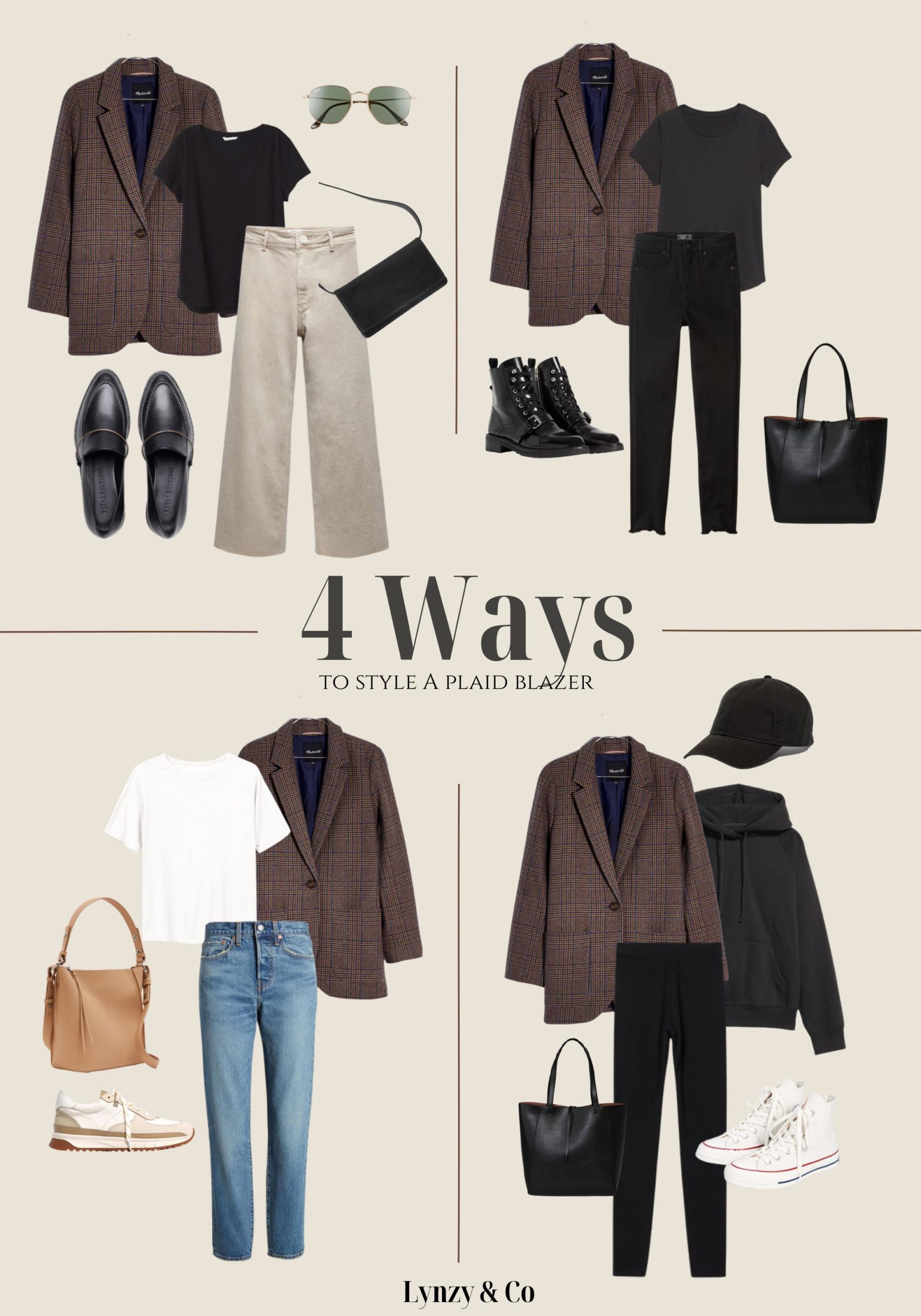4 Ways to Style A Plaid Blazer