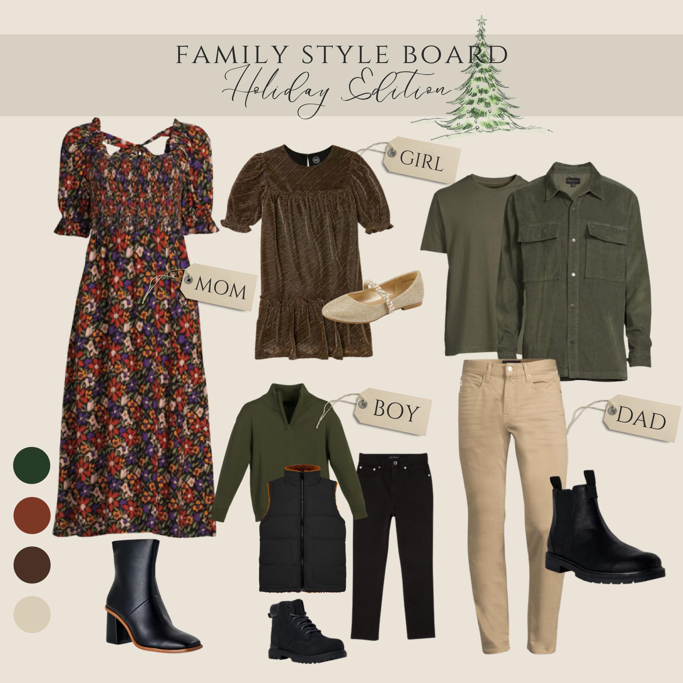 Family Wardrobe Board: Holiday Edition